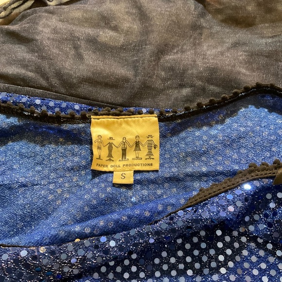 Paper Doll Productions Sparkle Tank: Blue Sequins: Size S - Picture 8 of 10